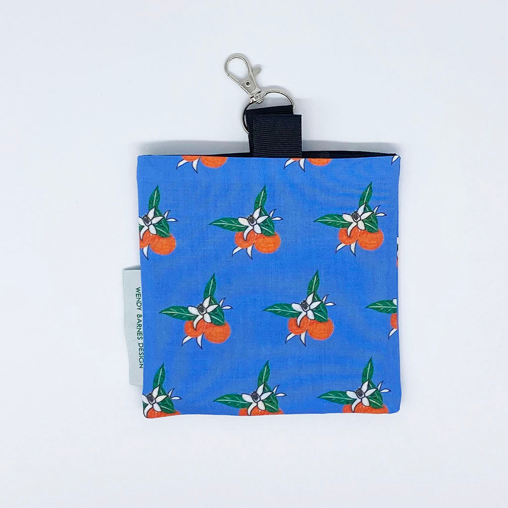 Orange Blossom Keychain Bag - Florida Oranges– Wendy Barnes Design